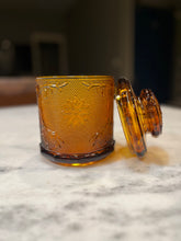 Load image into Gallery viewer, Amber Tiara by Indiana Glass Biscuit Jar, Medium Canister with Lid
