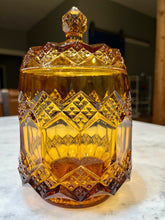 Load image into Gallery viewer, Amber Imperial Glass 3-n-1 Biscuit Jar Canister with Lid
