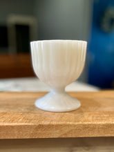 Load image into Gallery viewer, Milk Glass MCM / Mod Vertical Ribbed Small Compote - Fresh Laundry
