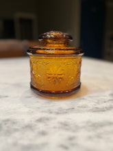 Load image into Gallery viewer, Amber Tiara by Indiana Glass Biscuit Jar, Small Canister with Lid
