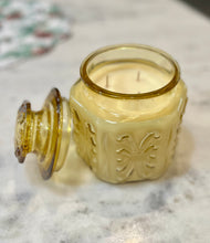Load image into Gallery viewer, Honey Amber LE Smith/Federal Imperial Atterbury Scroll Small Lidded Canister - Butterscotch &amp; Bourbon
