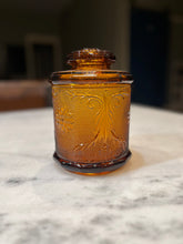 Load image into Gallery viewer, Amber Tiara by Indiana Glass Biscuit Jar, Medium Canister with Lid
