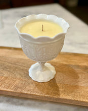 Load image into Gallery viewer, Milk Glass Indiana Glass ‘Daisy’ Ruffle edge Compote - So This Is Christmas
