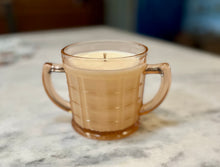 Load image into Gallery viewer, Pink Hazel Atlas Depression Glass Colonial Block double handle open Sugar Bowl - Mom’s Banana Bread
