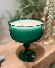 Load image into Gallery viewer, Spruce / Dark Green Indiana Glass Tiara Compote - Winter Solstice

