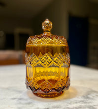 Load image into Gallery viewer, Amber Imperial Glass 3-n-1 Biscuit Jar Canister with Lid
