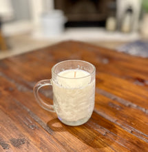 Load image into Gallery viewer, Clear Floral cut Mug - Blue by Blue Cottage Candle
