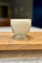 Load image into Gallery viewer, Clear Indiana Glass Diamond Point Footed Open Sugar Bowl - Spiced Pear &amp; Honey
