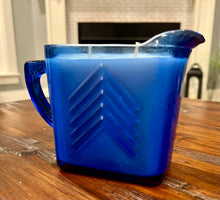 Load image into Gallery viewer, Cobalt Blue Hazel Atlas Milk Pitcher - Goodness Gracious
