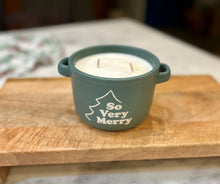 Load image into Gallery viewer, Green ‘So Very Merry’ Ramekin Candle - So This Is Christmas
