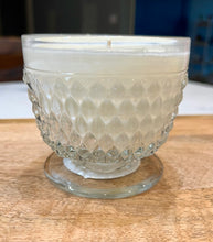 Load image into Gallery viewer, Clear Indiana Glass Diamond Point Footed Open Sugar Bowl - Spiced Pear &amp; Honey
