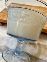 Load image into Gallery viewer, Ice Blue Fenton Forget-Me-Not Floral Band Compote - Goodness Gracious

