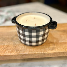 Load image into Gallery viewer, Black &amp; White Buffalo Check Ramekin Candle - Gingerbread
